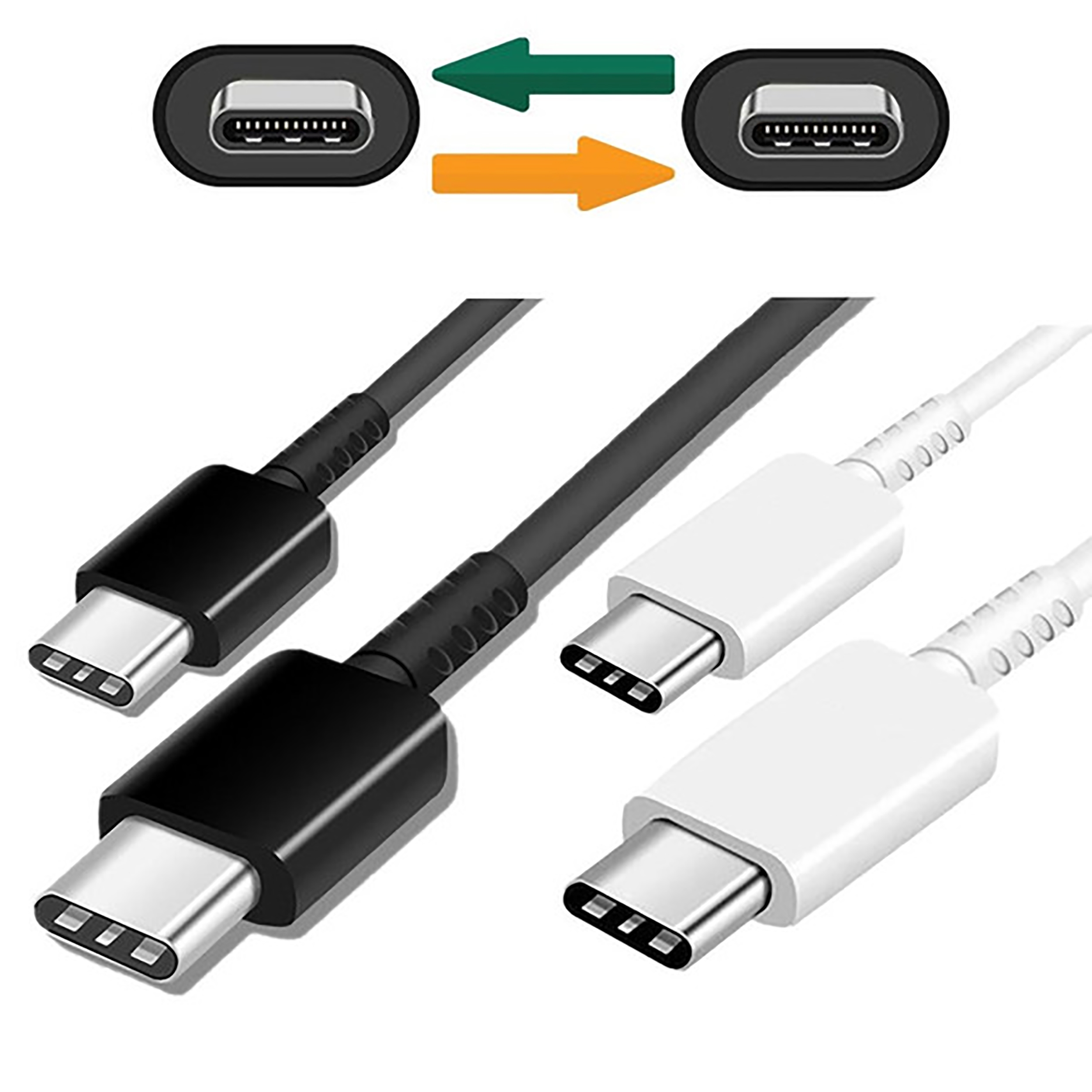 کابل تبدیل USB-C به USB-C سامسونگ مدل 1 متری - 2 آمپر کابل تبدیل USB-C به USB-C سامسونگ مدل 1 متری - 2 آمپر